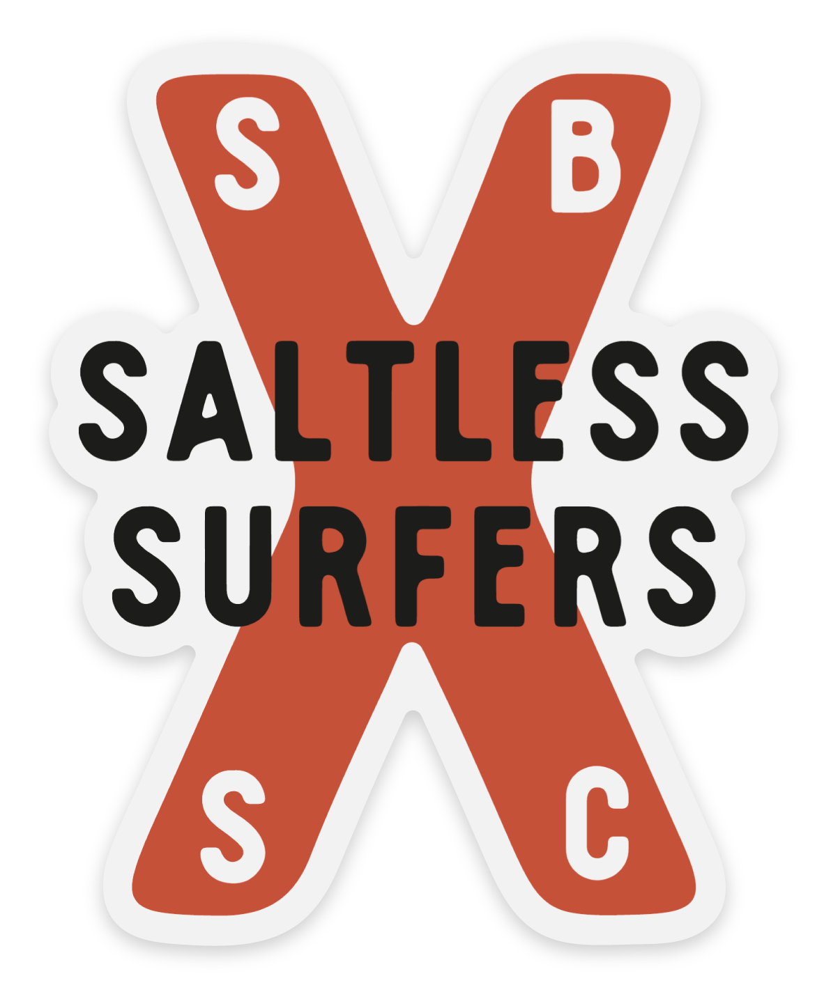 Saltless Surfers Sticker - Clear
