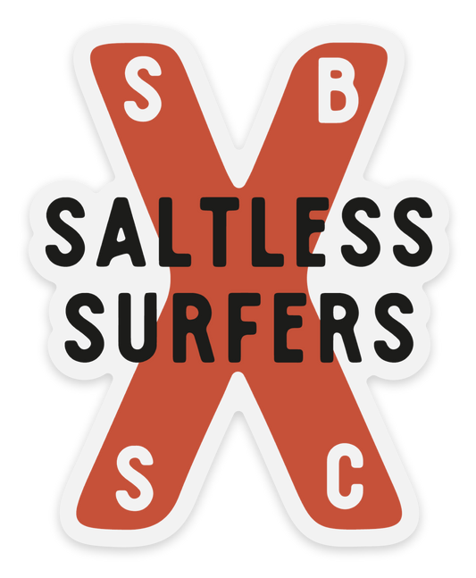 Saltless Surfers Sticker - Clear